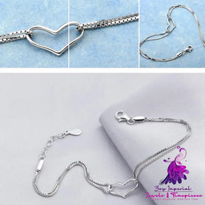 Heart-shaped Silver Bracelet