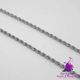 Stainless Steel Necklace Titanium Steel Hemp Flowers Chain