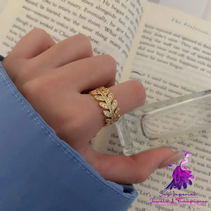 High-grade Leaves Micro Setting Ring