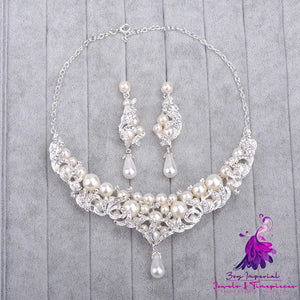 High-End Pearl Necklace Pendant Set