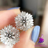 High-end Luxury Rhinestone Snowflake Earrings