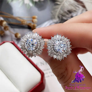 High-end Luxury Rhinestone Snowflake Earrings