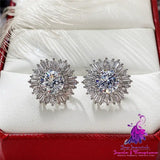 High-end Luxury Rhinestone Snowflake Earrings