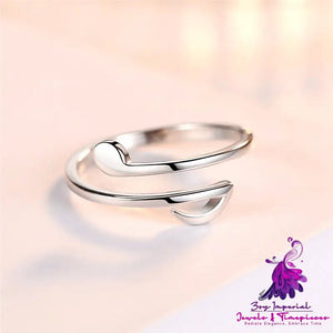 S925 Silver Hollow Form Jump Open Ring