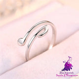 S925 Silver Hollow Form Jump Open Ring