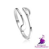 S925 Silver Hollow Form Jump Open Ring