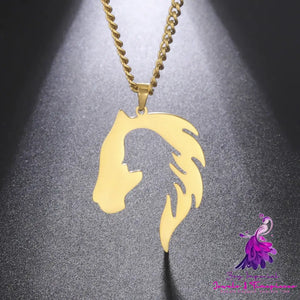 Horse Head Silhouette Necklace