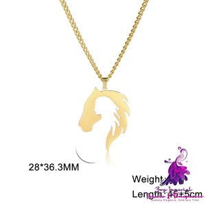 Horse Head Silhouette Necklace