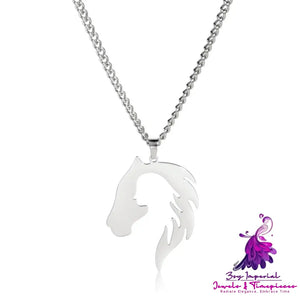 Horse Head Silhouette Necklace