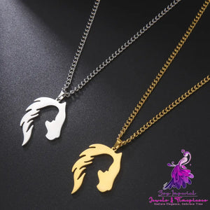 Horse Head Silhouette Necklace