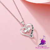 Hollow-out Two-color Love Footprints Necklace