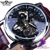 Retro Roman Style Hollow-out Mechanical Men’s Watch