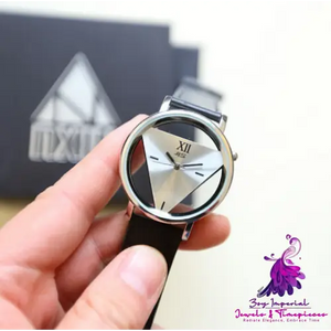 Hollow Triangular Dial Women Watches