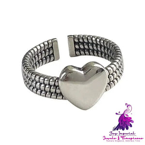 Hollowed Heart Retro Ring