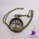 Lucky Tree Style Pocket Watch for Women