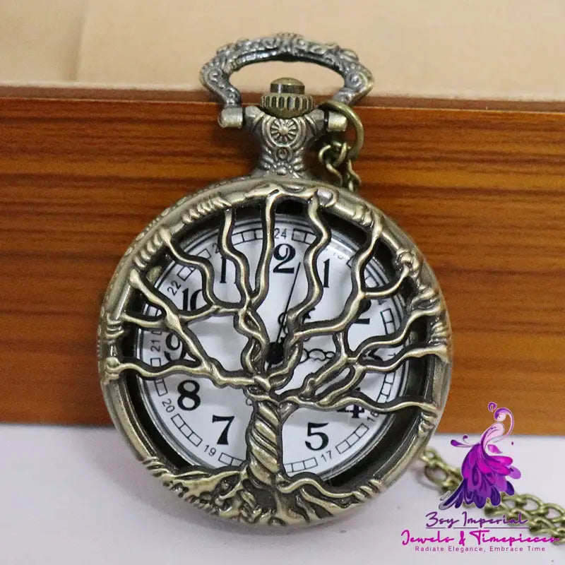 Lucky Tree Style Pocket Watch for Women