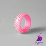 Transparent Resin Honeycomb Pattern Luminous Ring