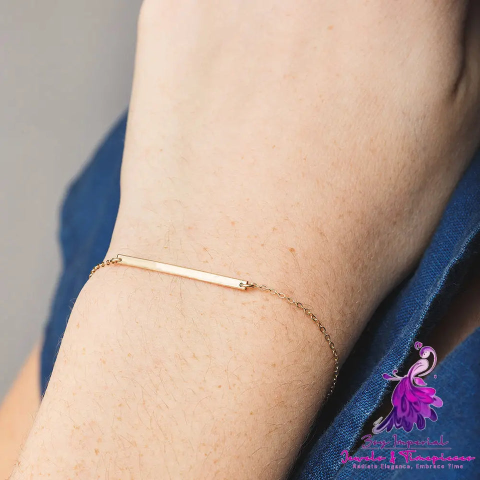 Minimalist Horizontal Bar Bracelet