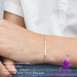 Minimalist Horizontal Bar Bracelet