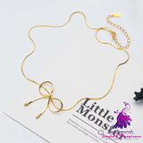 Bow Knot Ins Wind Necklace