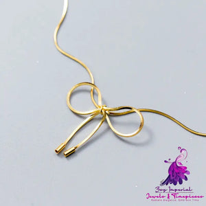 Bow Knot Ins Wind Necklace