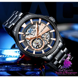 AI Lang Hollow Automatic Waterproof Fashion Watch for Men