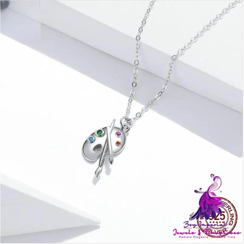 Art Life S925 Silver Palette Necklace