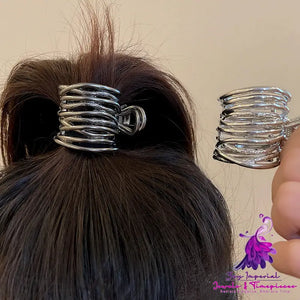 Metal High Ponytail Fixed Barrettes