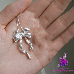 Double-layer Bow All-match Necklace