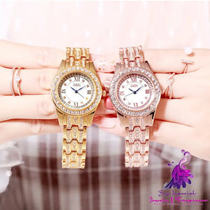 Light Luxury Women’s All-match Watch with Hand-studded