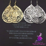 Double-layer Water Drop Hollow Retro All-match Earrings