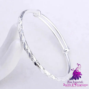 Frosted Bracelet Fashionable All-match Plated Silver