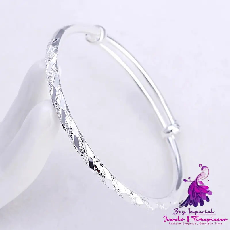 Frosted Bracelet Fashionable All-match Plated Silver