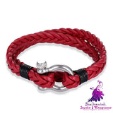 Multi-layer Woven Leather Bracelet