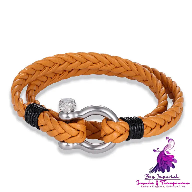 Multi-layer Woven Leather Bracelet