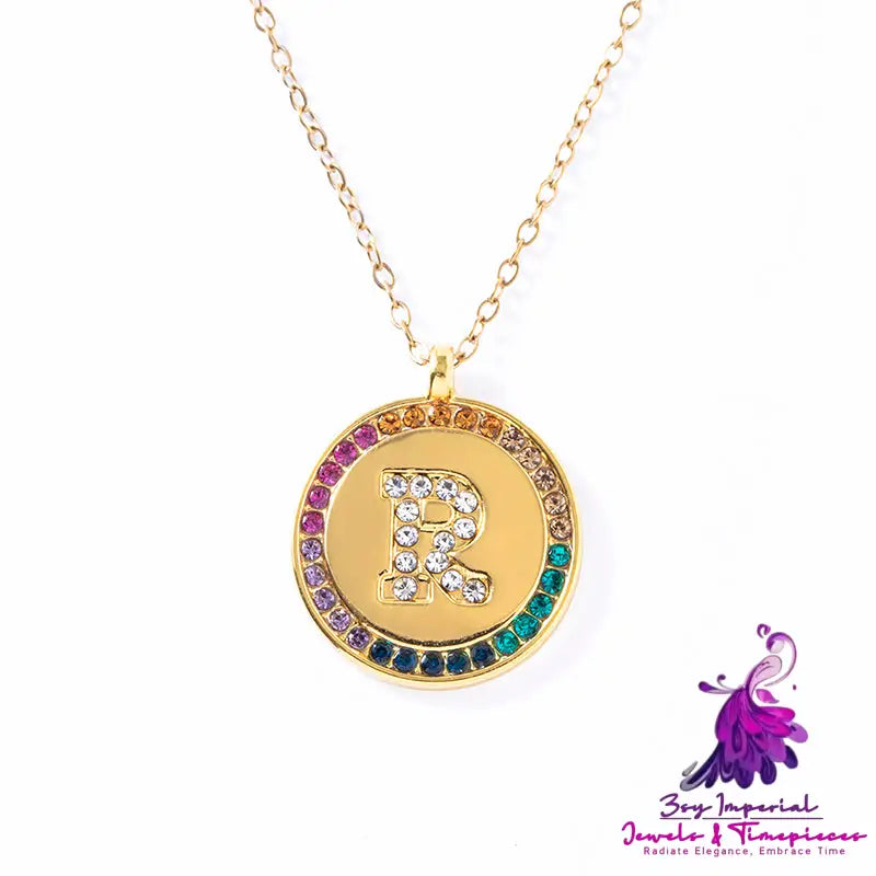 Colorful A-Z Crystal Necklace