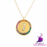 Colorful A-Z Crystal Necklace