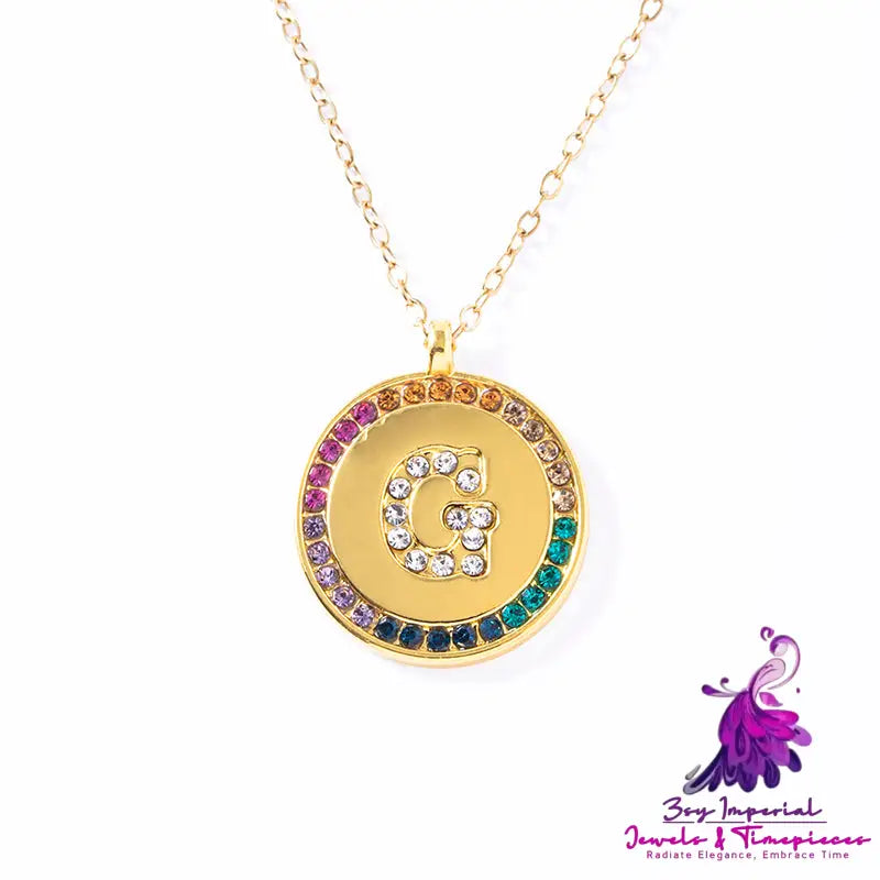 Colorful A-Z Crystal Necklace