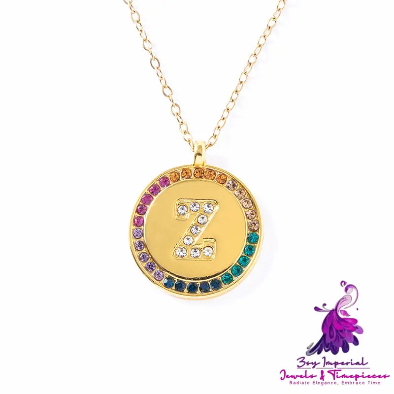 Colorful A-Z Crystal Necklace