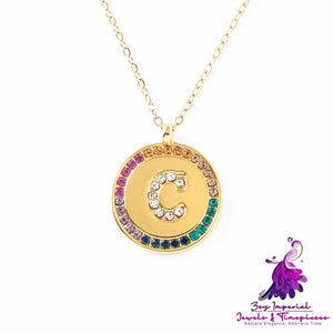 Colorful A-Z Crystal Necklace