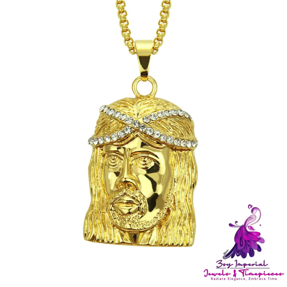 Hip-hop Head Portrait Pendant Necklace