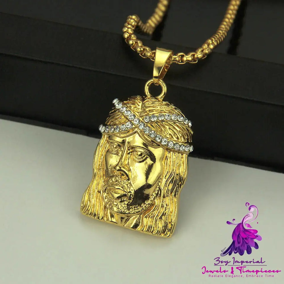 Hip-hop Head Portrait Pendant Necklace