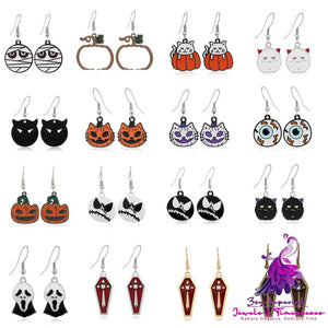 New Halloween Earrings Creative Mummy Ghost