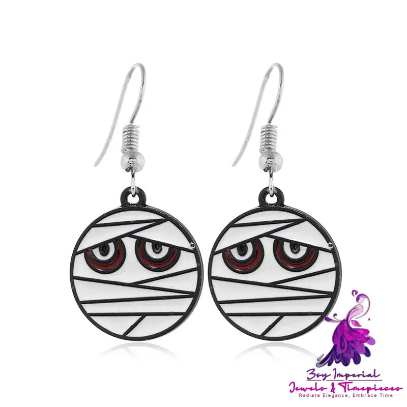 New Halloween Earrings Creative Mummy Ghost