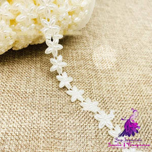 ABS Pearl Five-star DIY Lace Material