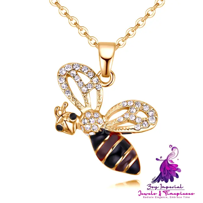 Cute Bee Pendant Necklace for Women