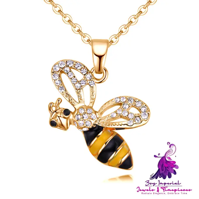 Cute Bee Pendant Necklace for Women