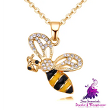 Cute Bee Pendant Necklace for Women