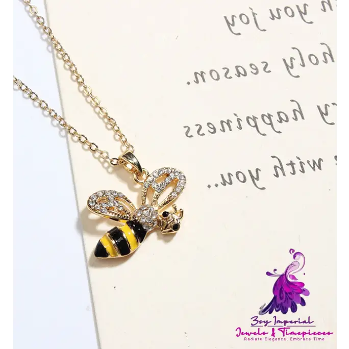 Cute Bee Pendant Necklace for Women