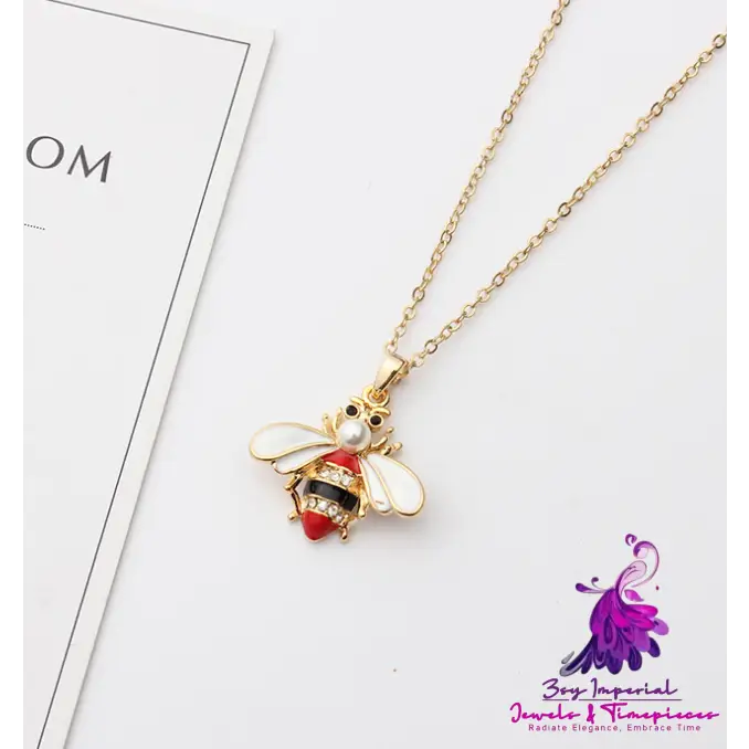 Cute Bee Pendant Necklace for Women